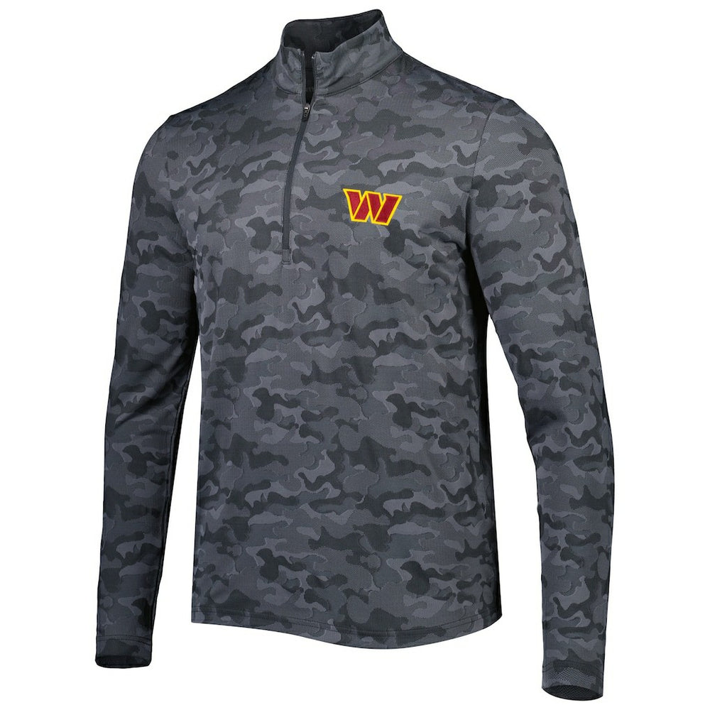 Washington Commanders Antigua Brigade Quarter-Zip Sweatshirt - Black - NFL