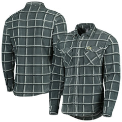 Green Bay Packers Antigua Industry Flannel Button-Up Shirt Jacket - Gray - NFL