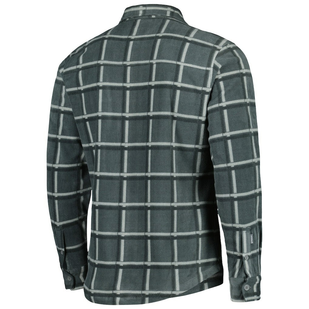Green Bay Packers Antigua Industry Flannel Button-Up Shirt Jacket - Gray - NFL