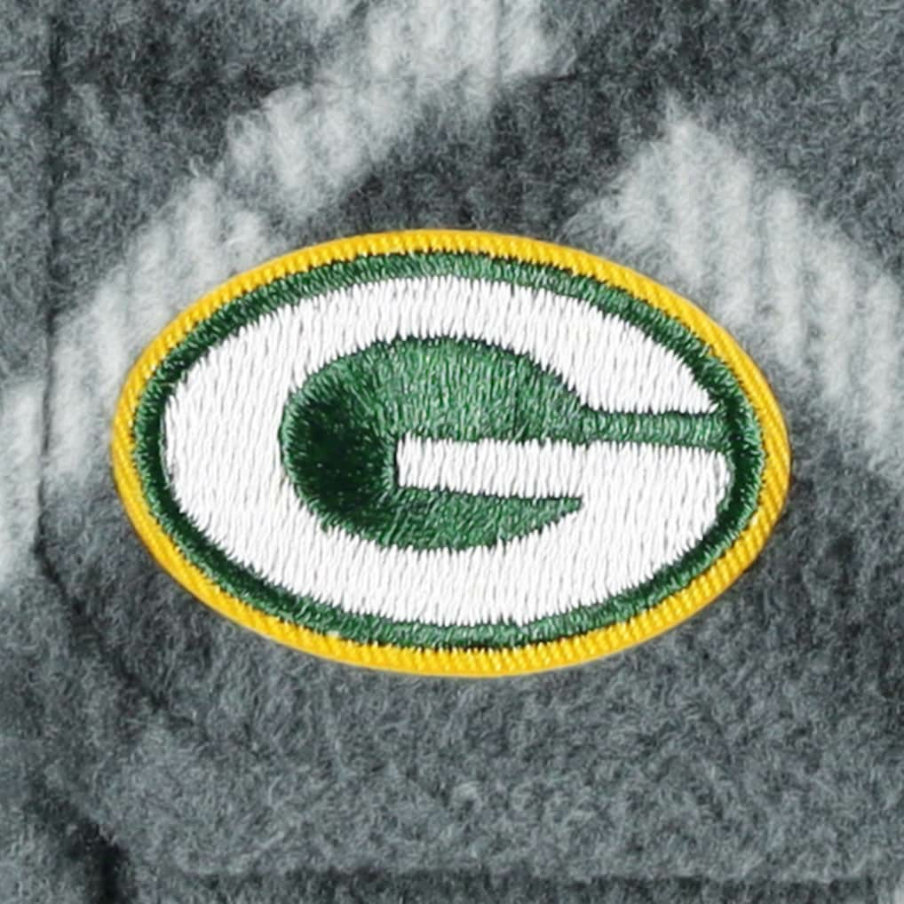 Green Bay Packers Antigua Industry Flannel Button-Up Shirt Jacket - Gray - NFL