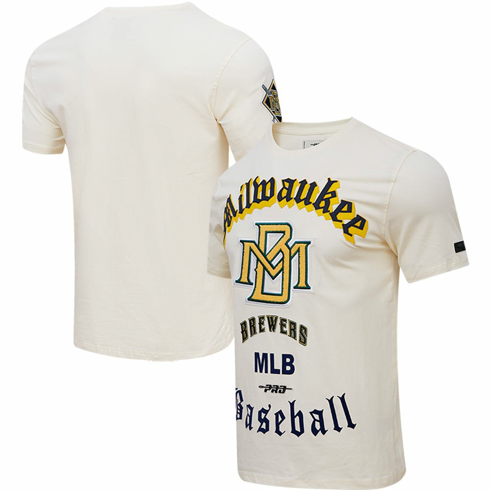 Milwaukee Brewers Pro Standard Cooperstown Collection Old English T-Shirt for sale