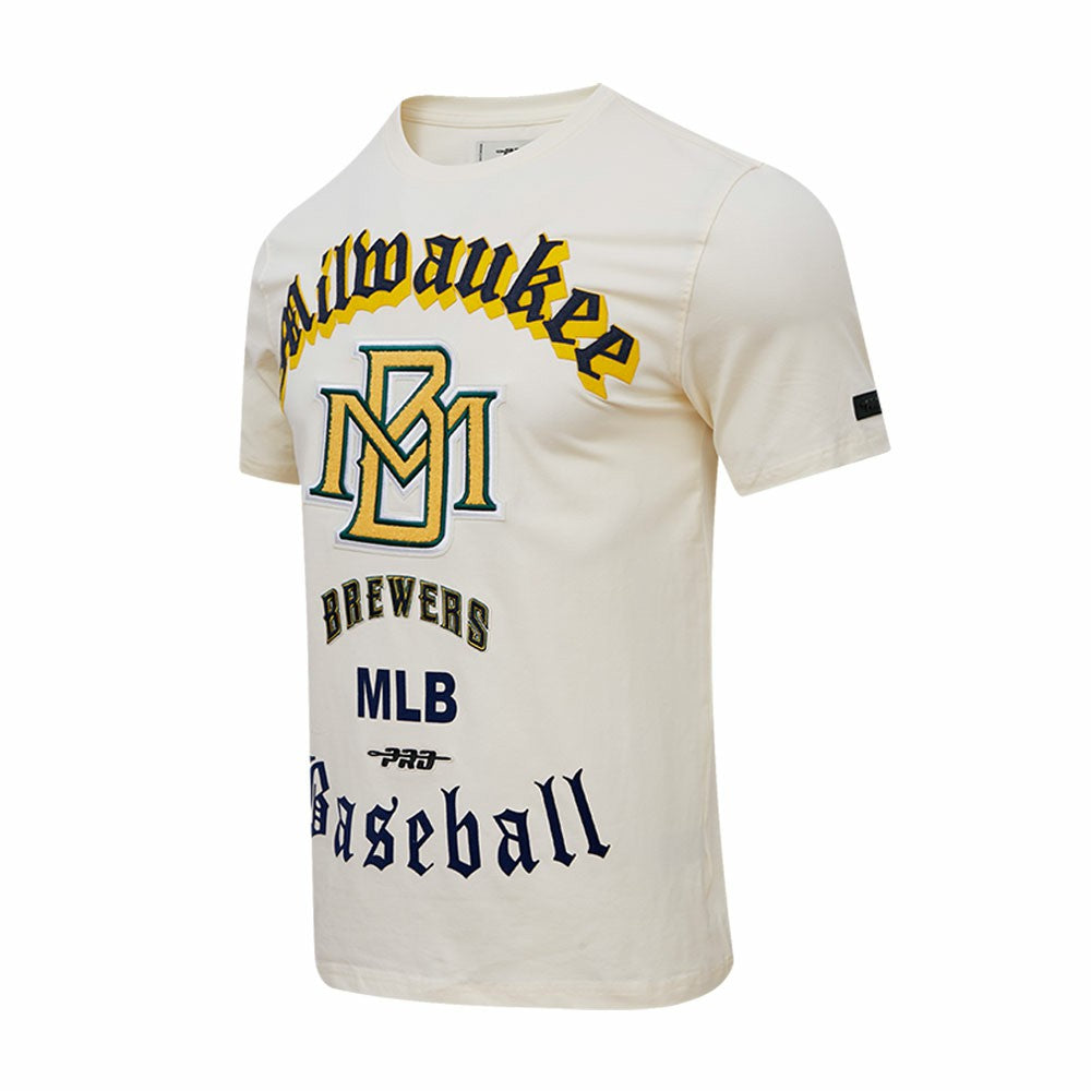 Milwaukee Brewers Pro Standard Cooperstown Collection Old English T-Shirt for sale