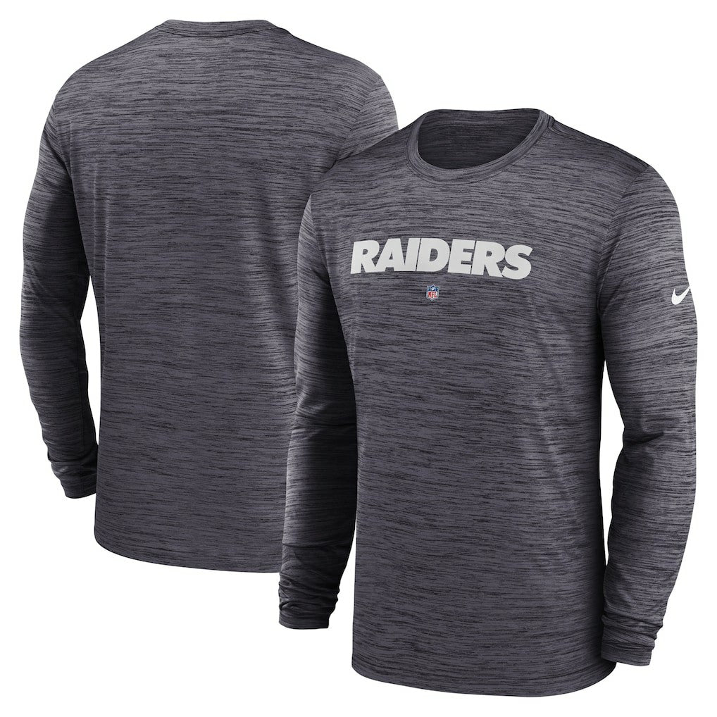 Las Vegas Raiders Sideline Team Velocity Performance Long Sleeve T-Shirt - Black - Nike