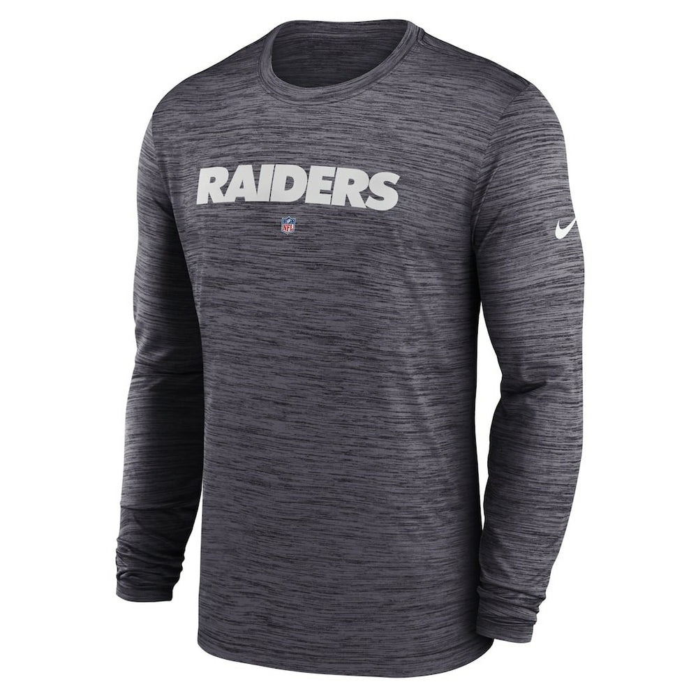 Las Vegas Raiders Sideline Team Velocity Performance Long Sleeve T-Shirt - Black - Nike