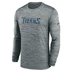 Tennessee Titans Sideline Team Velocity Performance Long Sleeve T-Shirt - Heather Gray - Nike