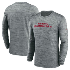Arizona Cardinals Sideline Team Velocity Performance Long Sleeve T-Shirt - Heather Gray - Nike