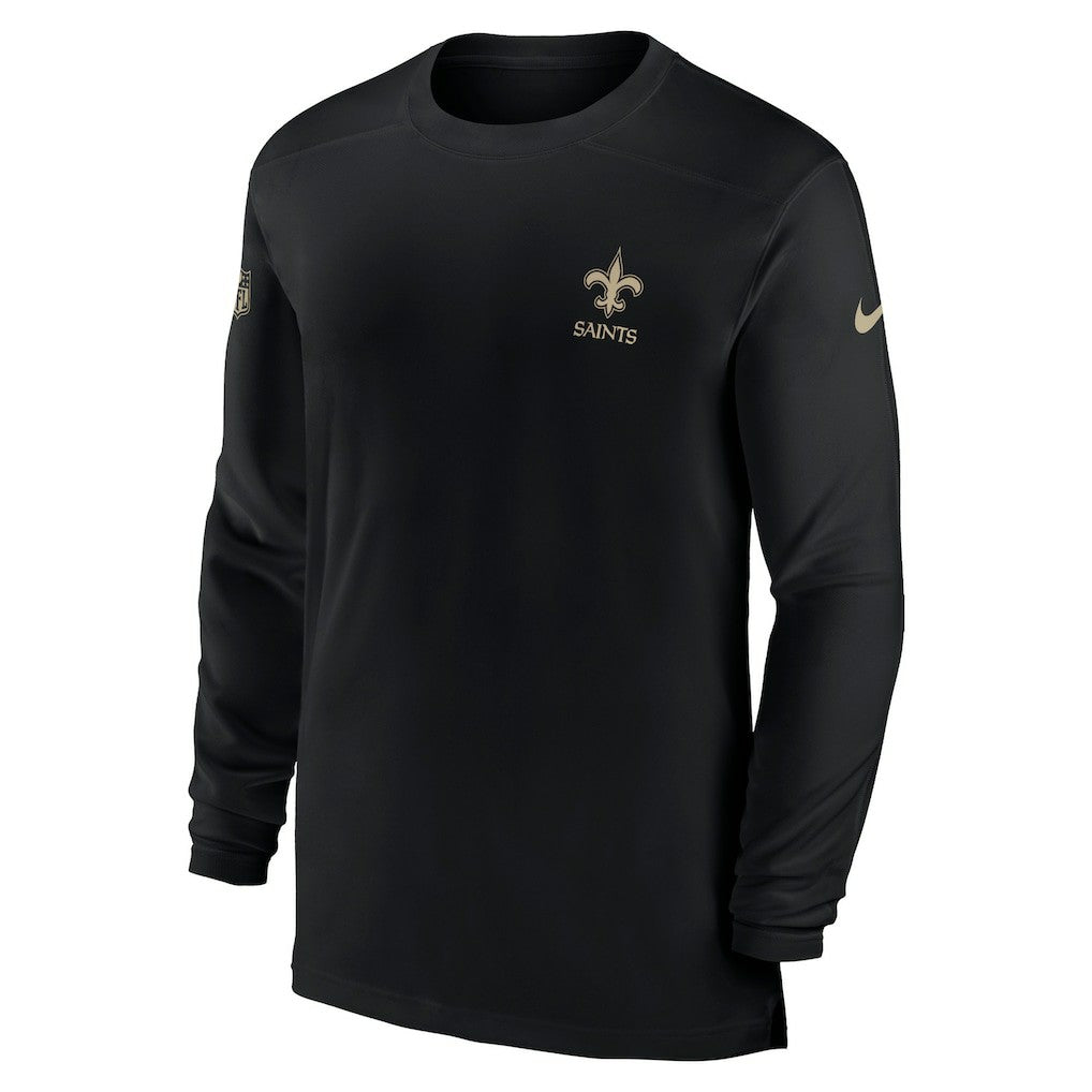 New Orleans Saints Sideline Coach Performance Long Sleeve T-Shirt - Black - Nike