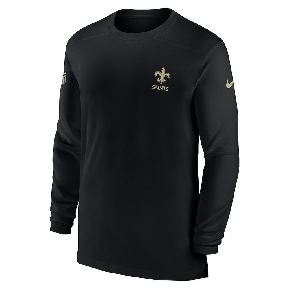 New Orleans Saints Sideline Coach Performance Long Sleeve T-Shirt - Black - Nike