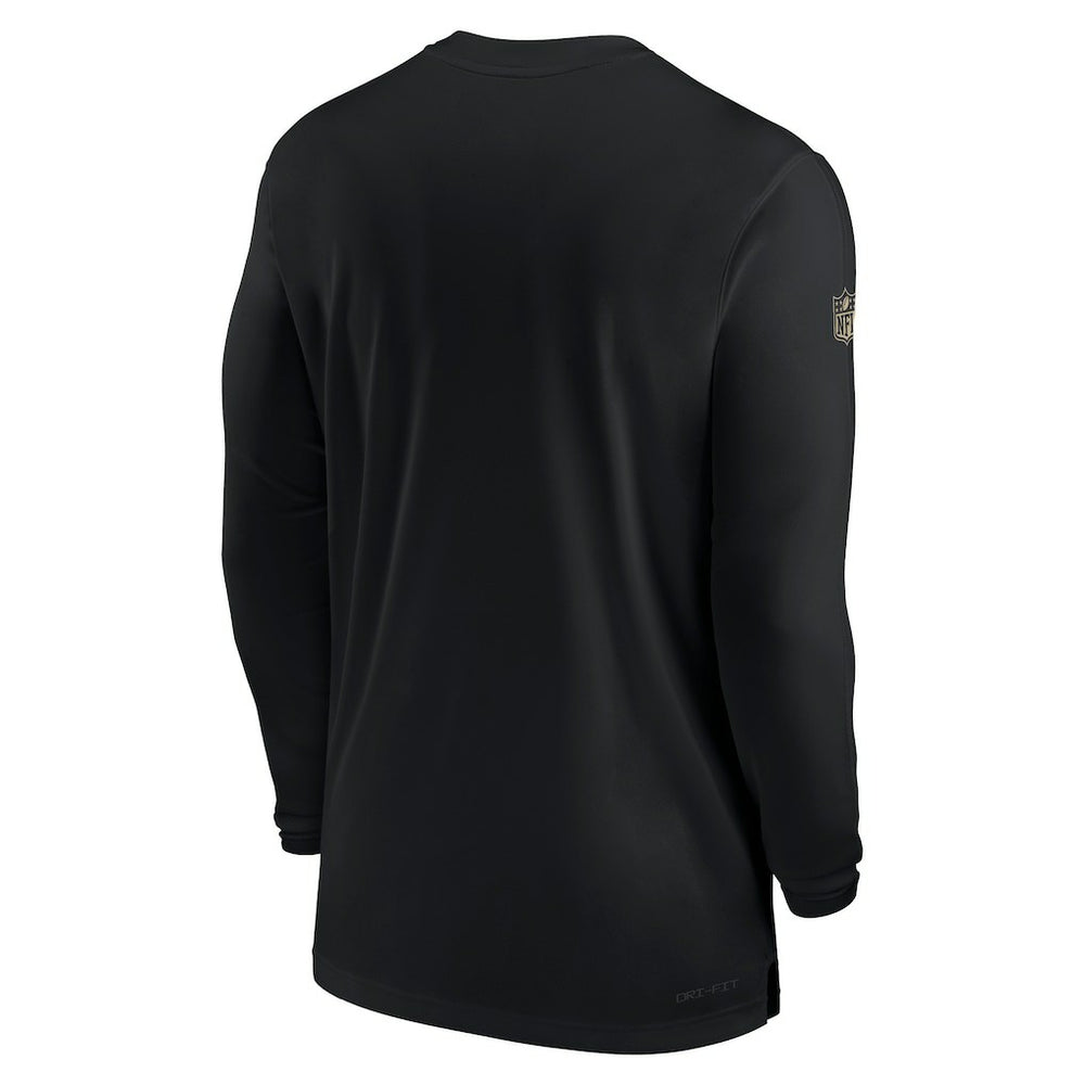 New Orleans Saints Sideline Coach Performance Long Sleeve T-Shirt - Black - Nike