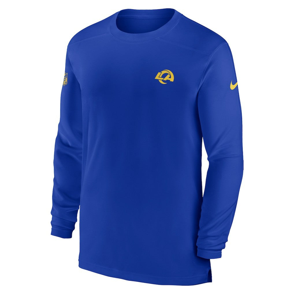 Los Angeles Rams Sideline Coach Performance Long Sleeve T-Shirt - Royal - Nike
