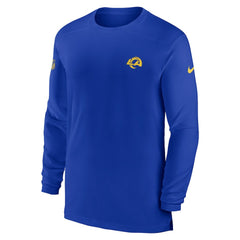 Los Angeles Rams Sideline Coach Performance Long Sleeve T-Shirt - Royal - Nike