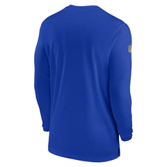 Los Angeles Rams Sideline Coach Performance Long Sleeve T-Shirt - Royal - Nike