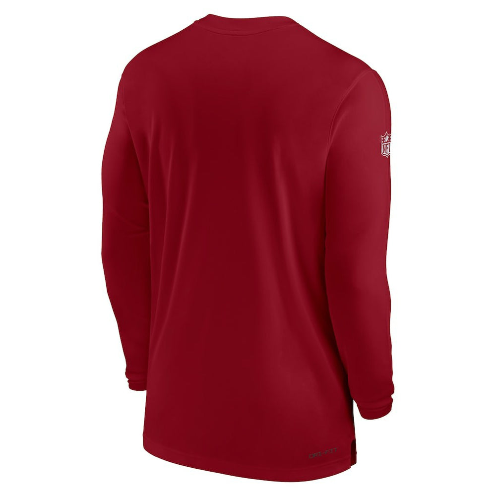 Arizona Cardinals Sideline Coach Performance Long Sleeve T-Shirt - Cardinal - Nike