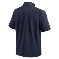 Tennessee Titans Sideline Coach Short Sleeve Hoodie Quarter-Zip Jacket - Navy - Nike