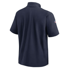 Denver Broncos Sideline Coach Short Sleeve Hoodie Quarter-Zip Jacket - Navy - Nike