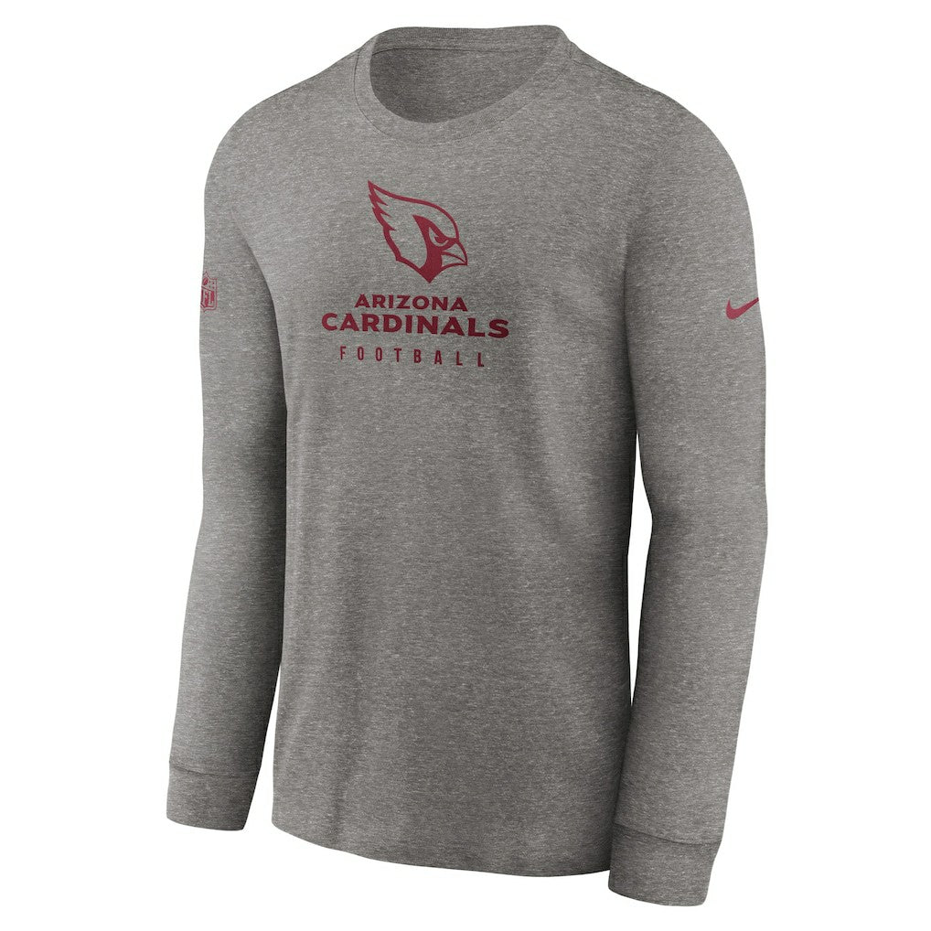 Arizona Cardinals Sideline Performance Long Sleeve T-Shirt - Heather Gray - Nike