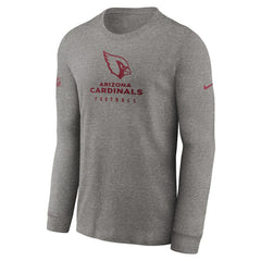 Arizona Cardinals Sideline Performance Long Sleeve T-Shirt - Heather Gray - Nike