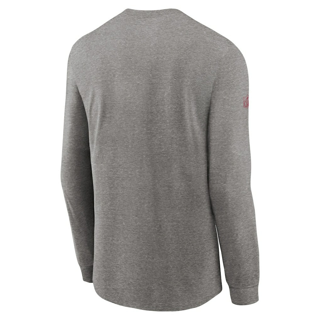 Arizona Cardinals Sideline Performance Long Sleeve T-Shirt - Heather Gray - Nike