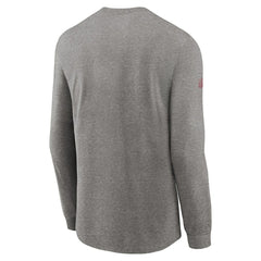 Arizona Cardinals Sideline Performance Long Sleeve T-Shirt - Heather Gray - Nike
