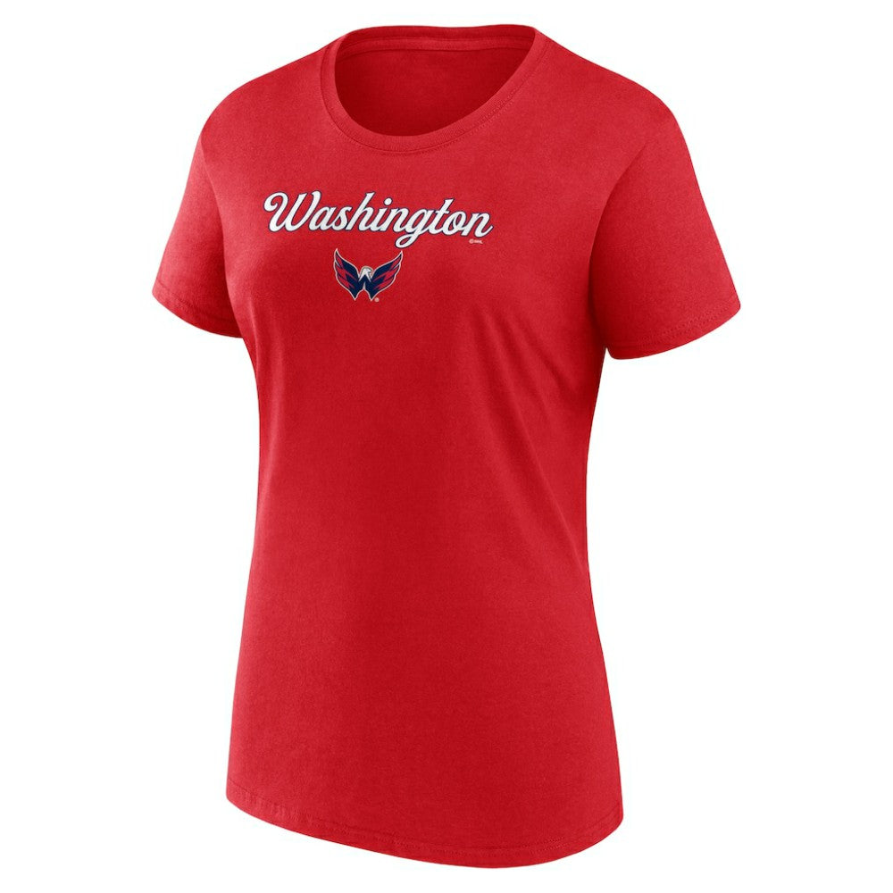 Washington Capitals Fanatics Women's Script T-Shirt & Shorts Set - Red/Heather Gray | Fanatics discount
