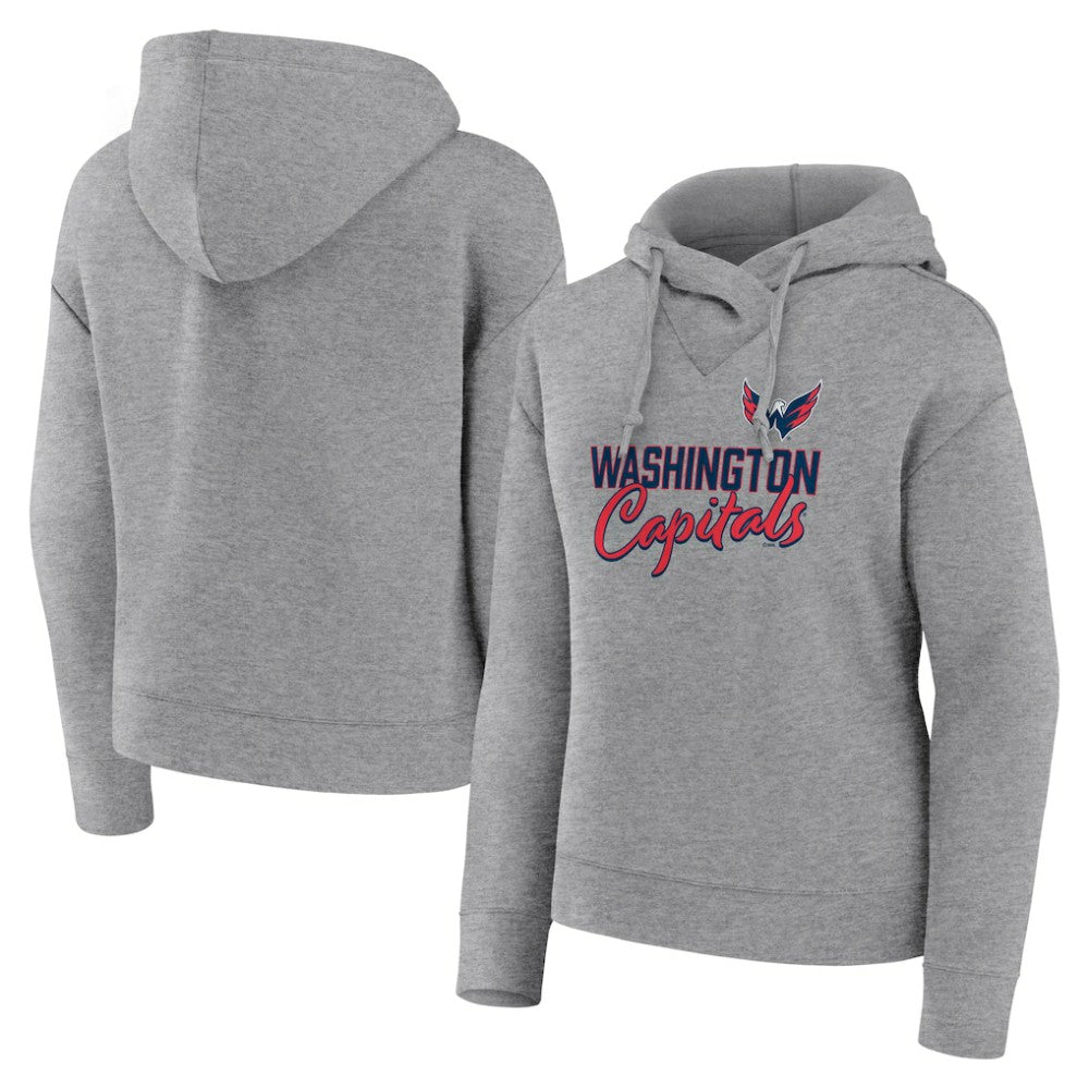 Washington Capitals Fanatics Women's Script Favorite Pullover Hoodie - Heather Gray | Fanatics discount