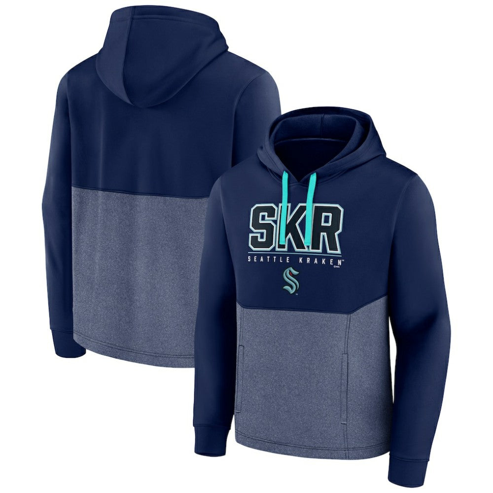 Seattle Kraken Fanatics Successful Tri-Blend Pullover Hoodie - Deep Sea Blue | Fanatics Clearance