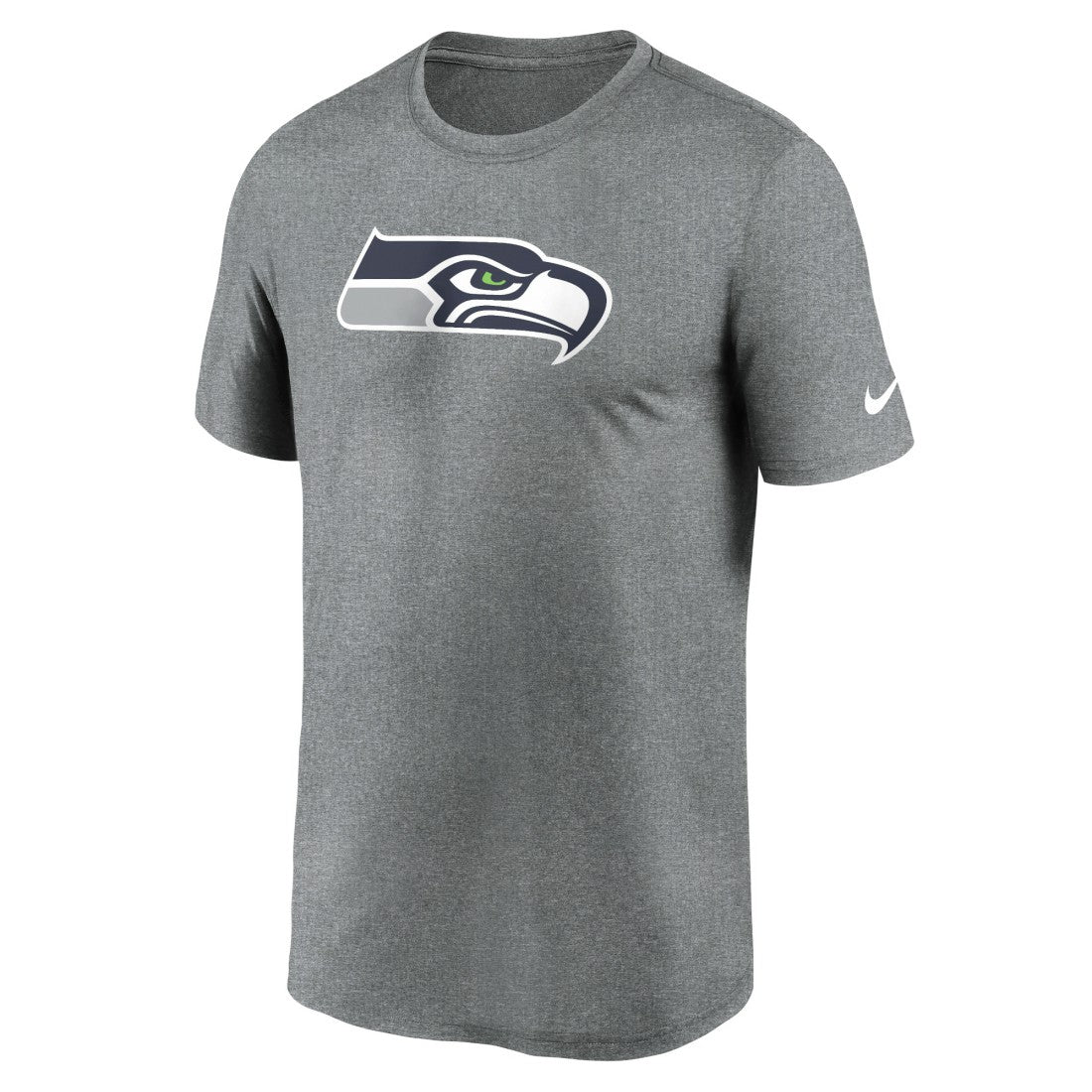 Seattle Seahawks Primetime Legend Logo Performance T-Shirt - Heather Charcoal - Nike