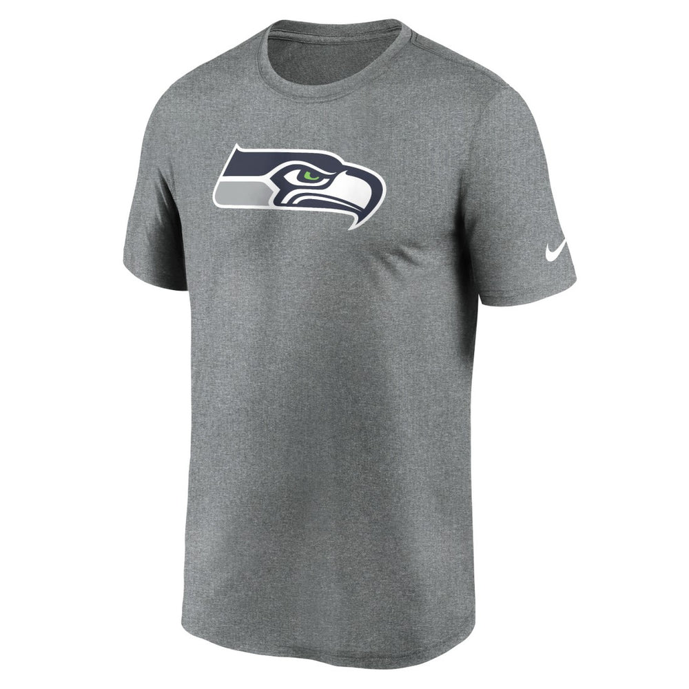 Seattle Seahawks Primetime Legend Logo Performance T-Shirt - Heather Charcoal - Nike