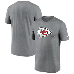 Kansas City Chiefs Primetime Legend Logo Performance T-Shirt - Heather Charcoal - Nike