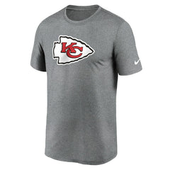 Kansas City Chiefs Primetime Legend Logo Performance T-Shirt - Heather Charcoal - Nike