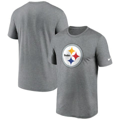Pittsburgh Steelers Primetime Legend Logo Performance T-Shirt - Heather Charcoal - Nike