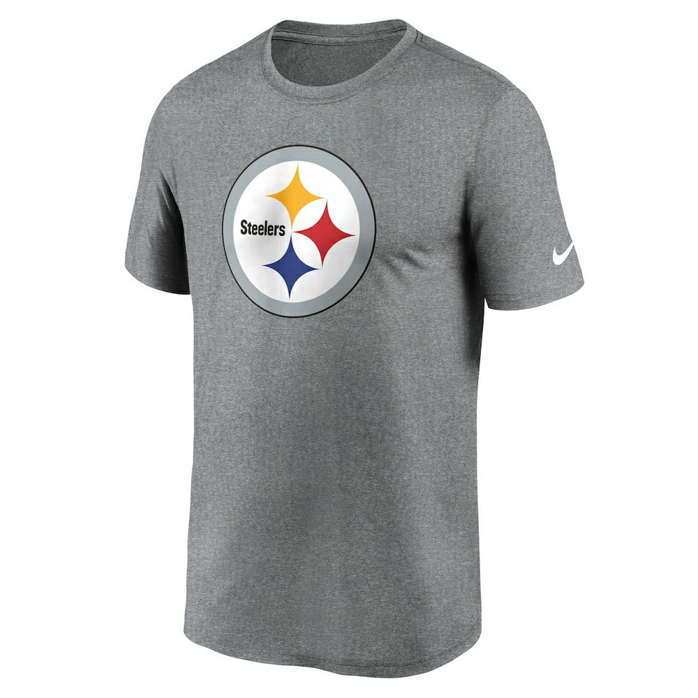 Pittsburgh Steelers Primetime Legend Logo Performance T-Shirt - Heather Charcoal - Nike