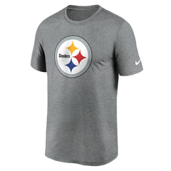 Pittsburgh Steelers Primetime Legend Logo Performance T-Shirt - Heather Charcoal - Nike