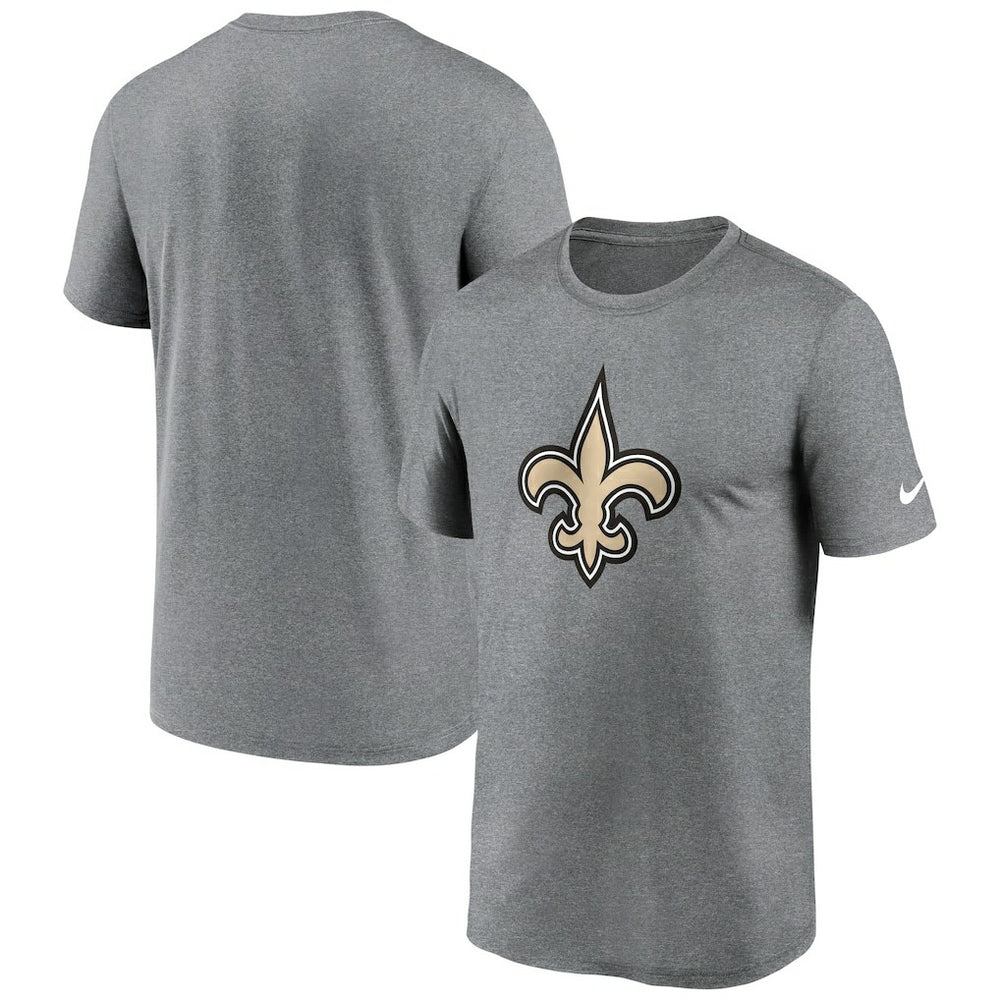 New Orleans Saints Primetime Legend Logo Performance T-Shirt - Heather Charcoal - Nike