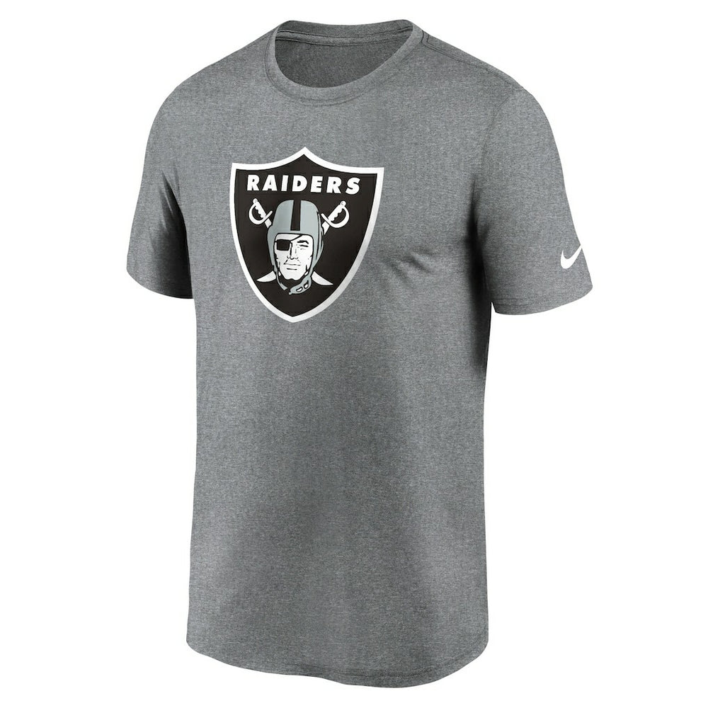 Las Vegas Raiders Primetime Legend Logo Performance T-Shirt - Heather Charcoal - Nike