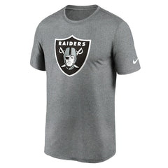 Las Vegas Raiders Primetime Legend Logo Performance T-Shirt - Heather Charcoal - Nike