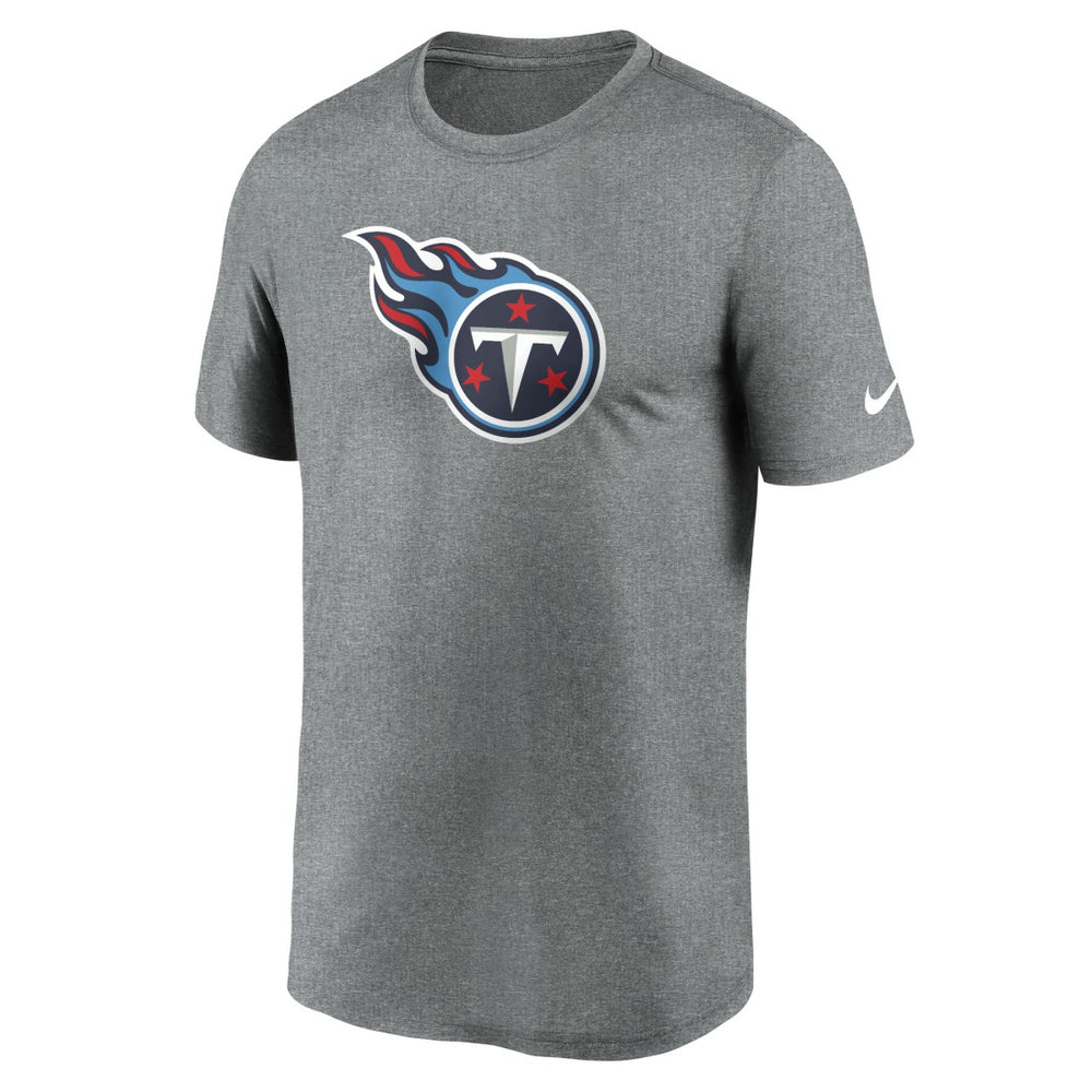Tennessee Titans Primetime Legend Logo Performance T-Shirt - Heather Charcoal - Nike