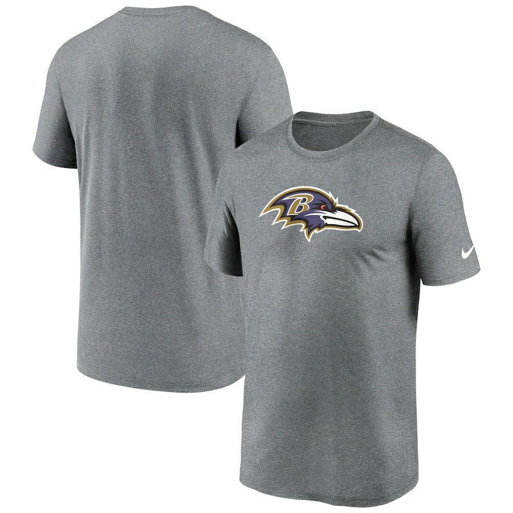Baltimore Ravens Primetime Legend Logo Performance T-Shirt - Heather Charcoal - Nike