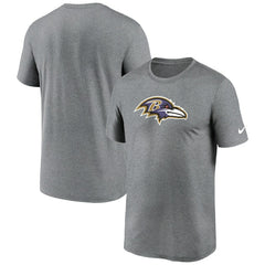 Baltimore Ravens Primetime Legend Logo Performance T-Shirt - Heather Charcoal - Nike