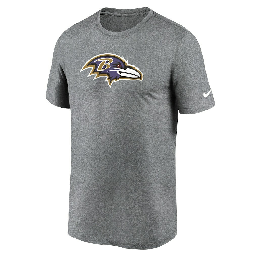 Baltimore Ravens Primetime Legend Logo Performance T-Shirt - Heather Charcoal - Nike