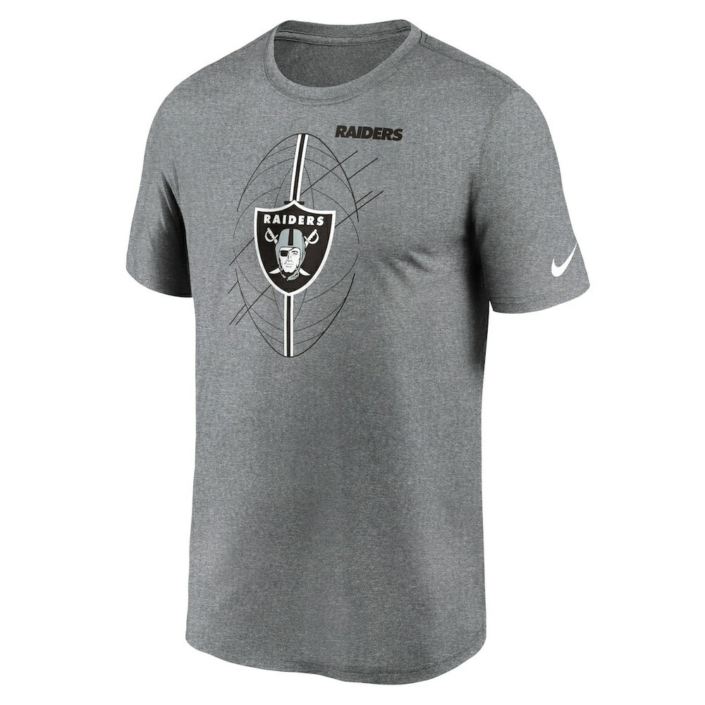 Las Vegas Raiders Legend Icon Performance T-Shirt - Heather Charcoal - Nike