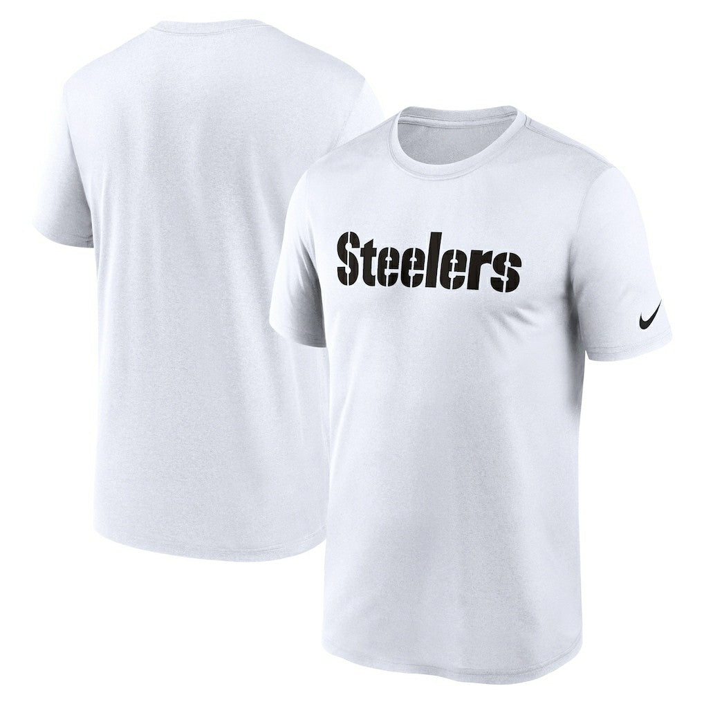 Pittsburgh Steelers Legend Wordmark Performance T-Shirt - White - Nike