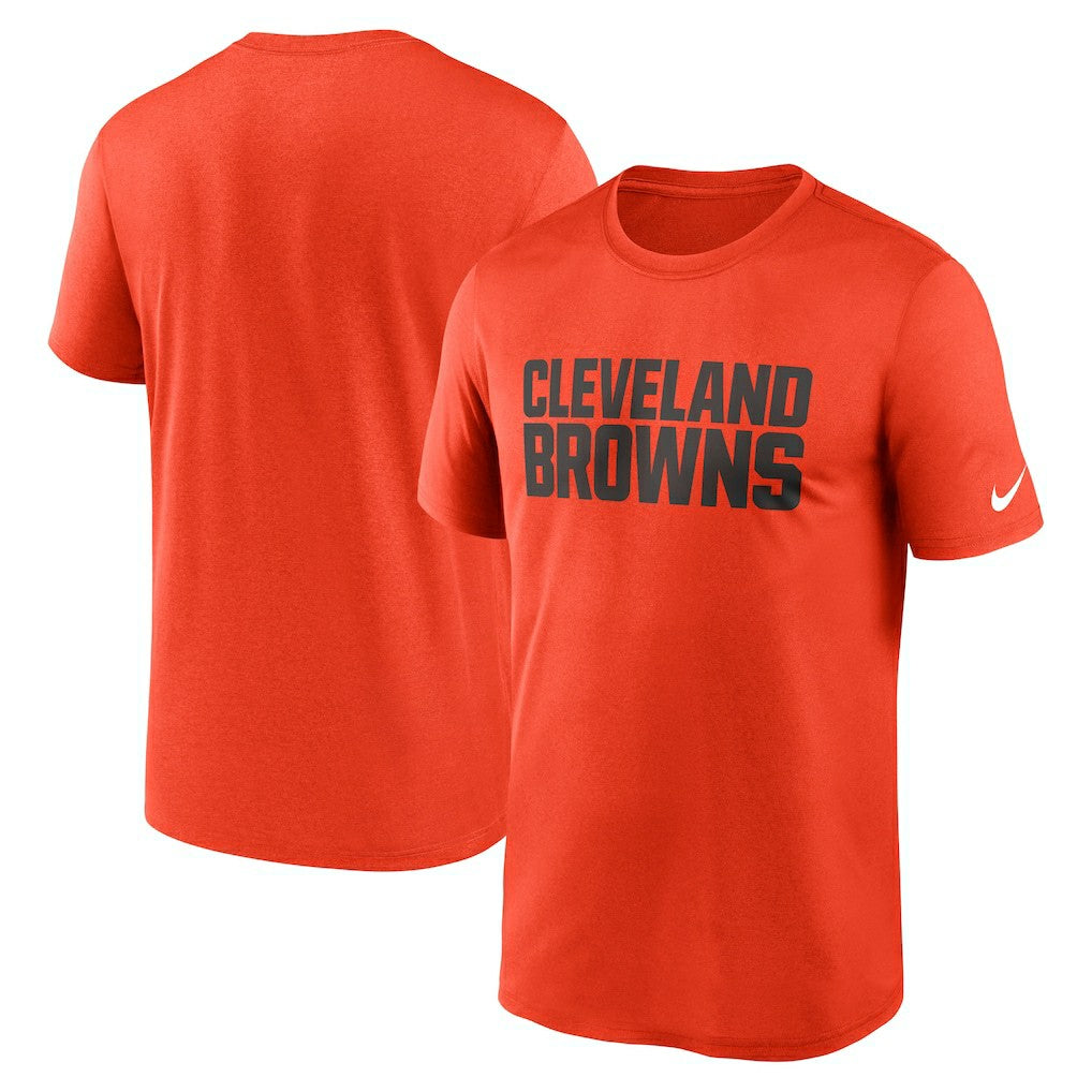 Cleveland Browns Legend Wordmark Performance T-Shirt - Orange - Nike