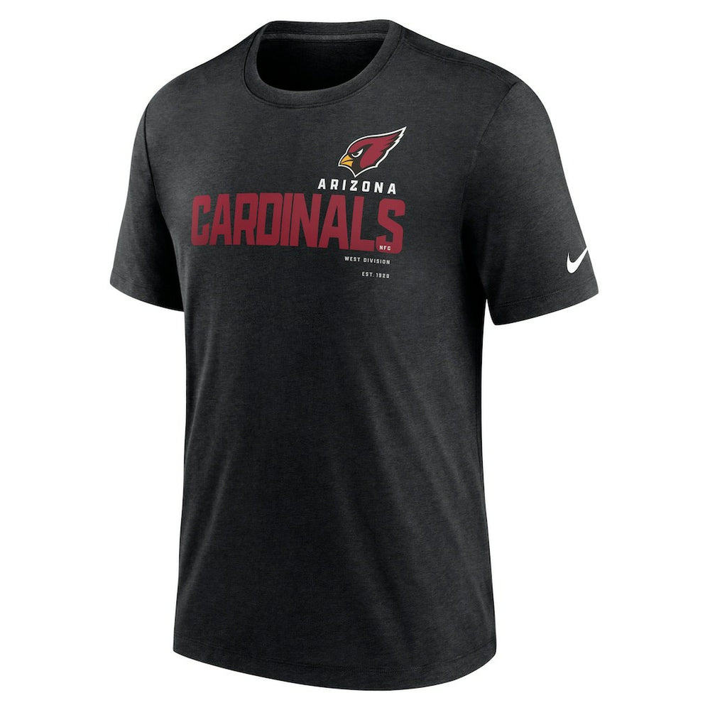 Arizona Cardinals Team Tri-Blend T-Shirt - Heather Black - Nike