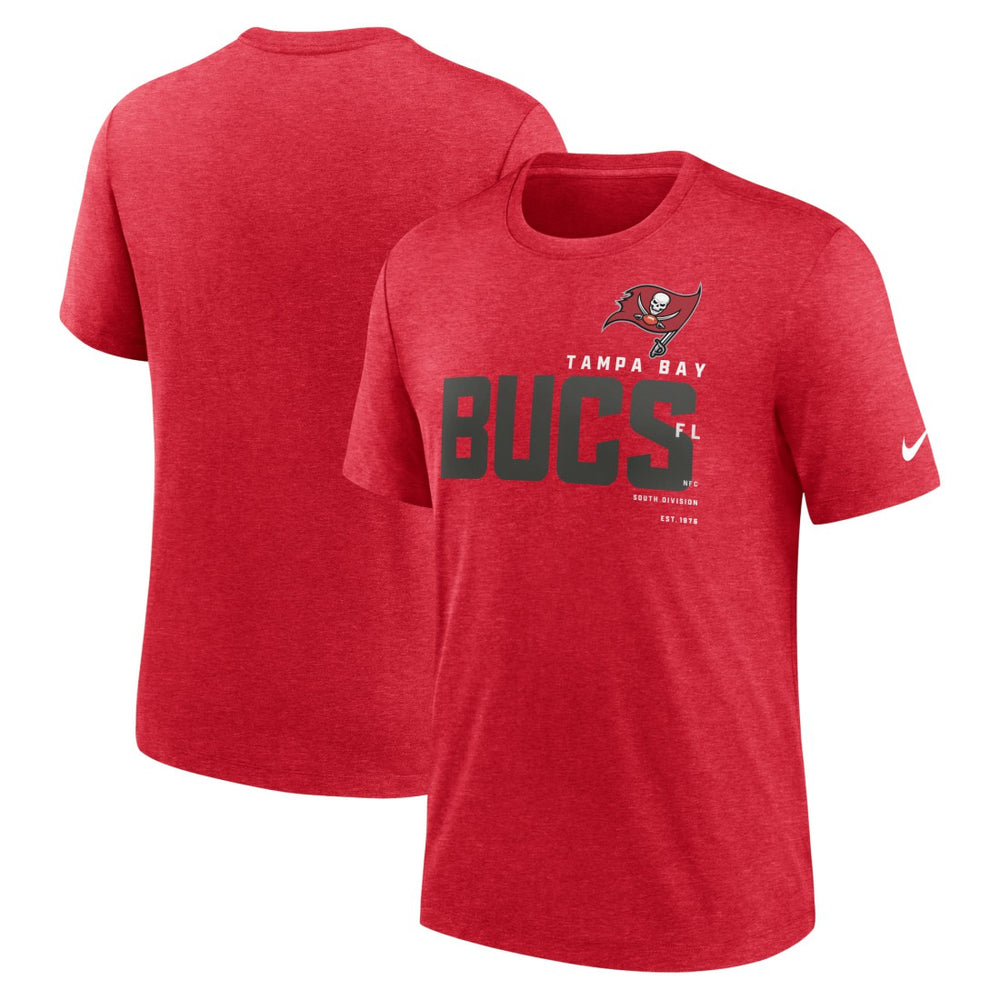 Tampa Bay Buccaneers Team Tri-Blend T-Shirt - Heather Red - Nike