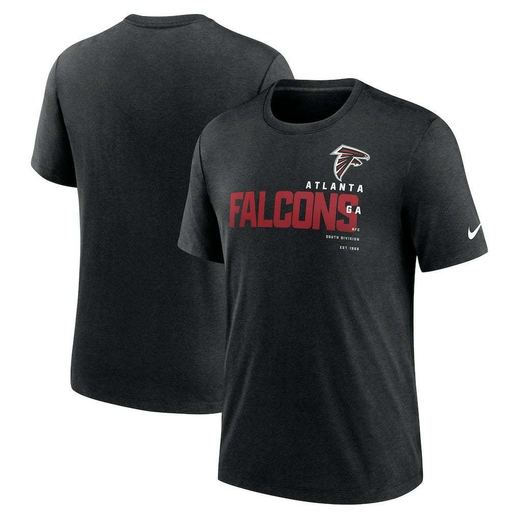Atlanta Falcons Team Tri-Blend T-Shirt - Heather Black - Nike