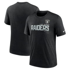 Las Vegas Raiders Team Tri-Blend T-Shirt - Heather Black - Nike