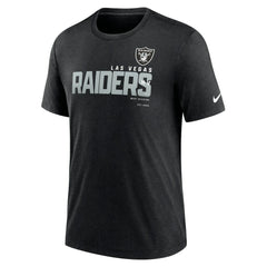 Las Vegas Raiders Team Tri-Blend T-Shirt - Heather Black - Nike
