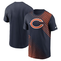 Chicago Bears Yard Line Fashion Asbury T-Shirt - Navy - Nike
