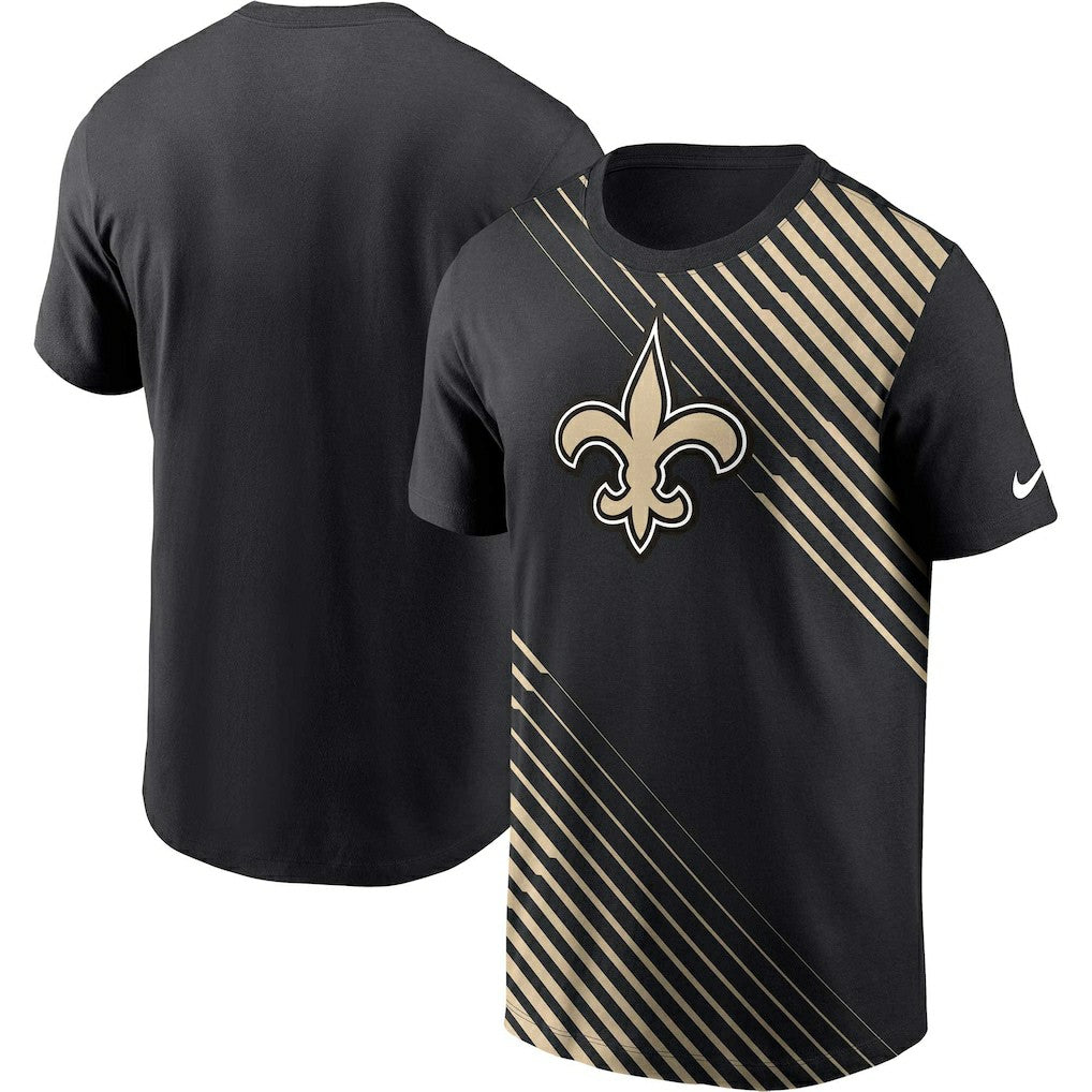 New Orleans Saints Yard Line Fashion Asbury T-Shirt - Black - Nike